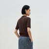 LESS 2025 Summer Straight-Fit Short Sleeve Knit Polo Shirt