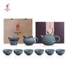 Bafangli Blue Tenmoku Glaze Dragon Spout Teapot Tea Set