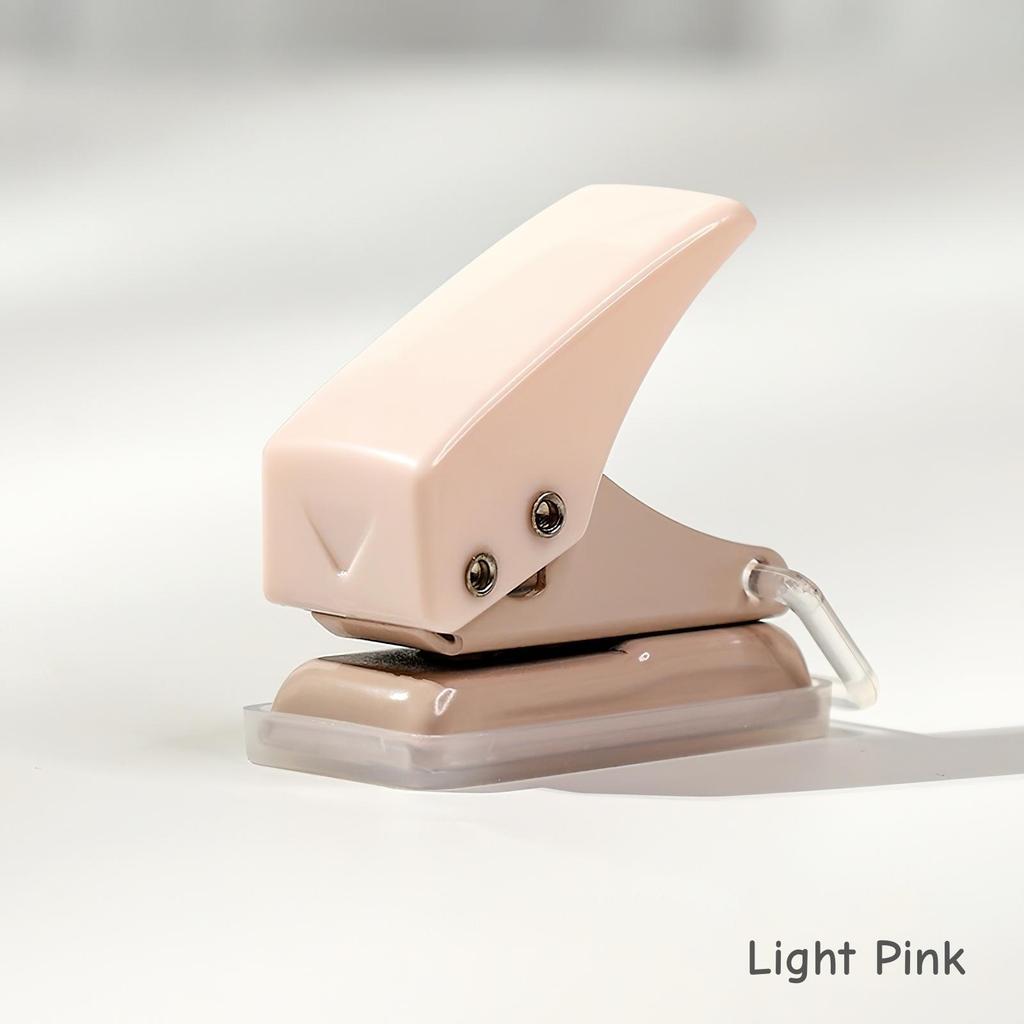 1pcs Mini Light Color Hole Punch Manual Single Round for Punching Holes In Loose-Leaf Paper Office School