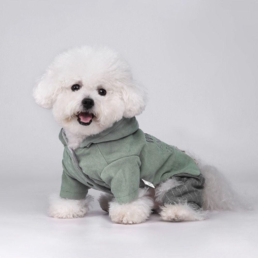 Fashion Thickened Four-legged Dog Clothes Warm Soft Dog Winter Coat Comfortable with Hat Dog Cotton Jacket Winter