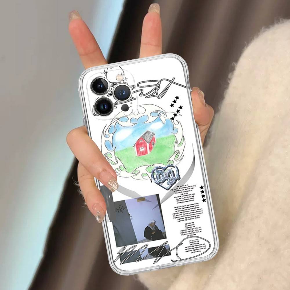 Custodia Bladee 333 Drain Gang IceDancer Eversince in TPU Silicone per IPhone 11 12 13 14 15 16 17 Pro Max Antiurto Cover Posteriore Trasparente