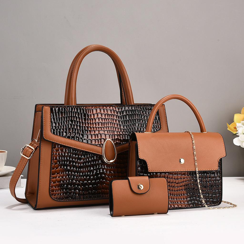 Womens Fashion Shoulder Bag With Matching Pu And Zipper Compartments For Casual Outings