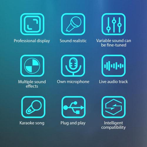 summina Voice Changer with Built-in Microphone, Vocal Effects, Portable Voice Changer Device with 11 Sound Effects, Color Screen Display, Mini Live Br