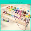Magnetic Wooden Bead Maze Color Counting Classification Board Kid Toy Puzzle