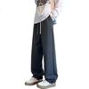 TANGSHI 2025 Autumn Winter Men's Knitted Side Label Loose Straight Casual Pants