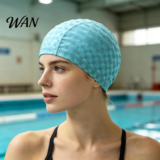Adults Swimming Cap Water Resistant Swim Cap, Short Long Hair Hat, Non-slip Stretchable Men Women Bathing for Pool, Beach, Lake Comfortable
