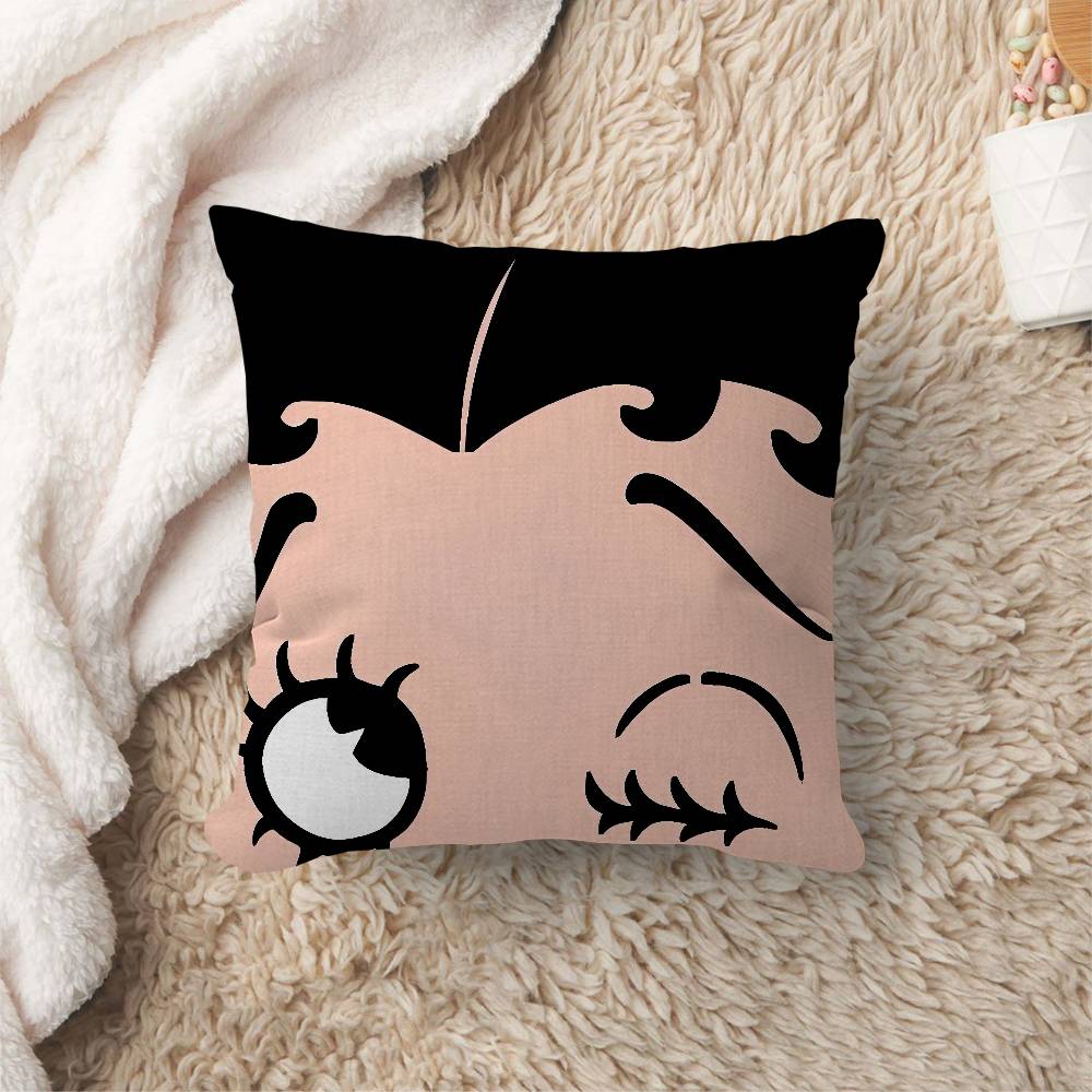 

Animation BBetty BBoop Maple Design Cushion Cover Happy Autumn Harvest decor Holiday Decorati Pillow Cover 30x30 cm