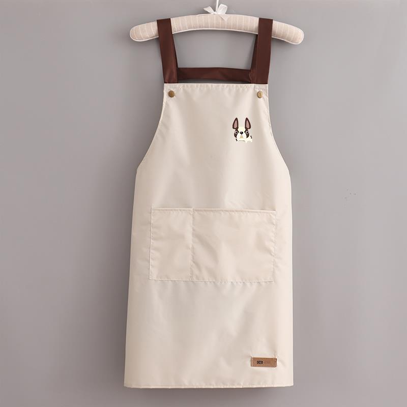 Korean Style Waterproof Unisex Kitchen Apron with Custom Logo