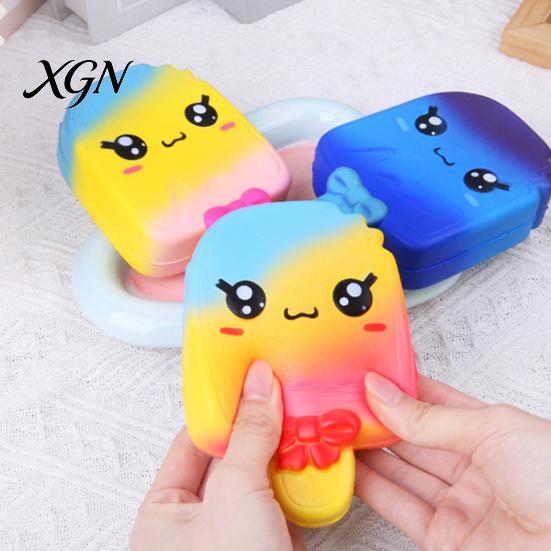 Healing Stress Toy Cartoon Ice Cream Bar Squeeze Slow-Rising PU Fidget for Novelty Gift Relief Cute Dessert-Themed Decompression Gadget Kids