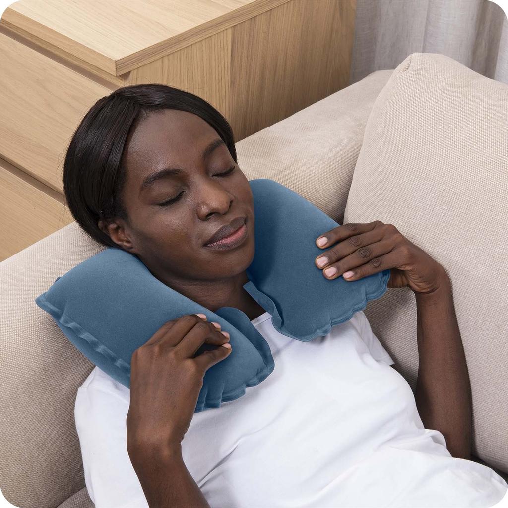 Travel Pillow Croissant 37 X 24 X 10 Cm Bestway 67006 Gray