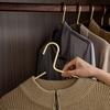 5pcs Coat Hangers Solid Aluminum Alloy Seamless Matte Gold Clothes Hanger Trousers Sweater Storage Racks Wardrobe Organizer