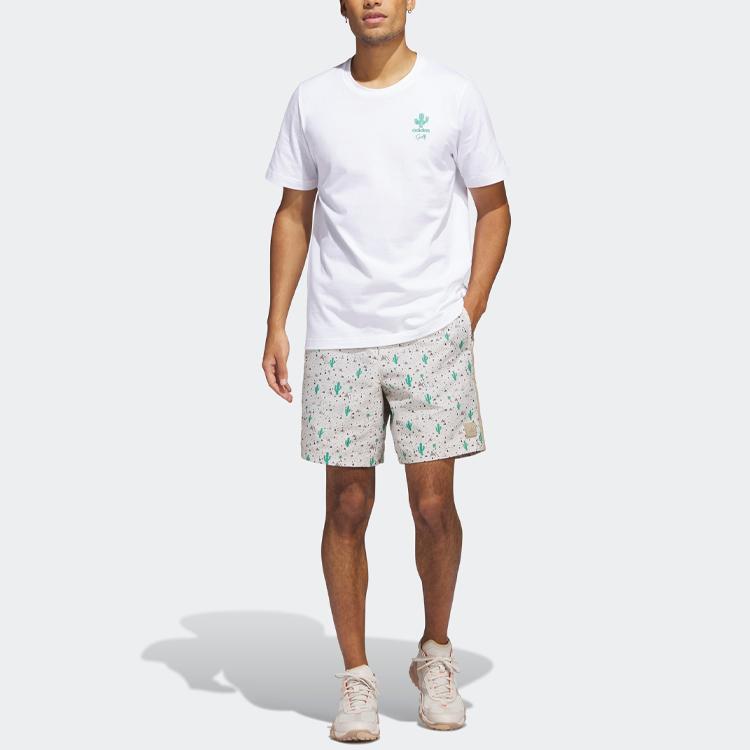 Adidas Adicross Desert Tee Golf Short Sleeve T-Shirt With Back Graphic Print Men Tops White HS5617