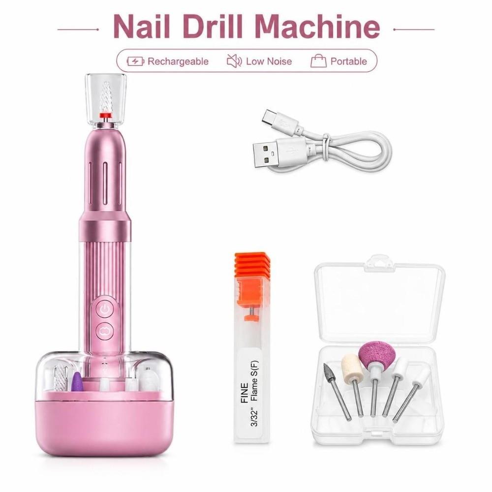 durable Nail Drill Machine Rechargeable Nail Polisher Nail Kit Electric Nail Grinder  Nail Tools