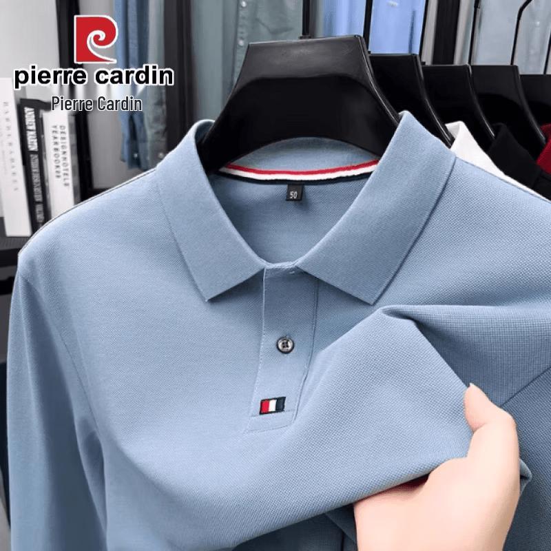 Pierre Cardin Men's 100% Cotton Long-Sleeve Polo Shirt