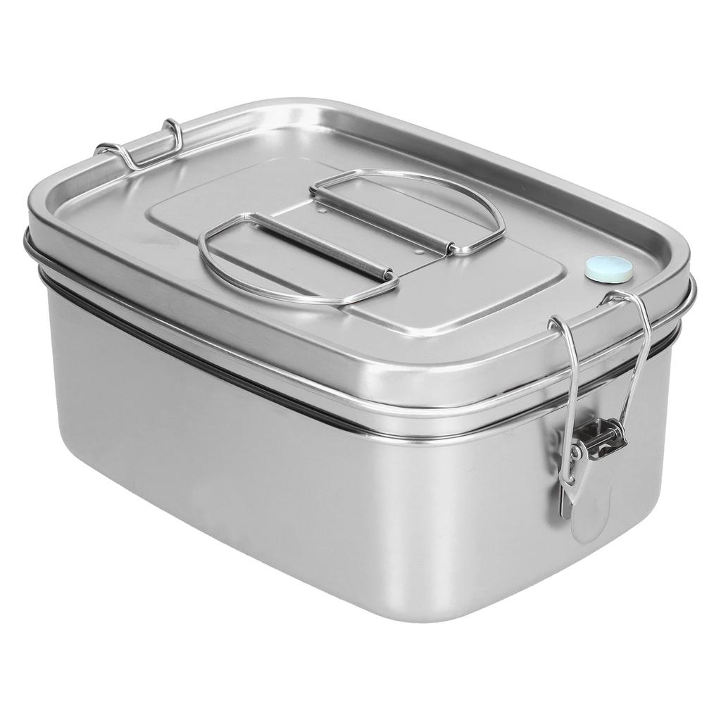 1,5L Dvouvrstvý obědový box Přenosný Neprosakující 304 Nerezová ocel Nádoba na jídlo Nádobí pro