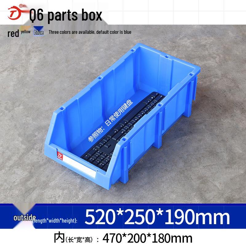 Thickened Tool and Parts Storage Box with Slanted Mouth