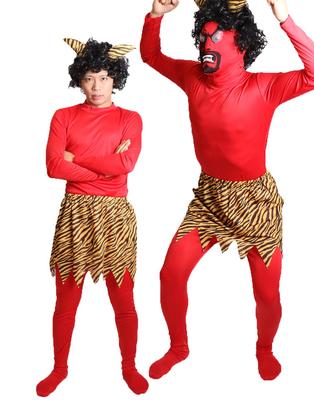 MAKE CHEERFUL Setsubun Oni Kostüm Cosplay (Rot, M)