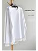 Lace Spliced Plus Size Pure Cotton Long Sleeve T-Shirt - Mid-Length Early Autumn Women's Top