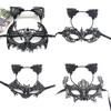 Kostüm-Stirnbandmaske mit schwarzem Spitzenmaterial für Halloween-Partys und Cosplay-Veranstaltungen