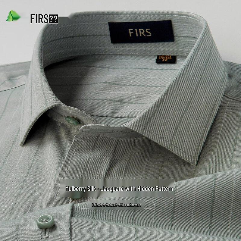 Shanshan Men s Mulberry Silk Jacquard Long Sleeve Shirt 175/96