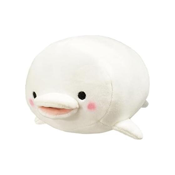 

Mochifuwa Rolling Plush Toy Glue Size Stuffed Toy White Dolphin