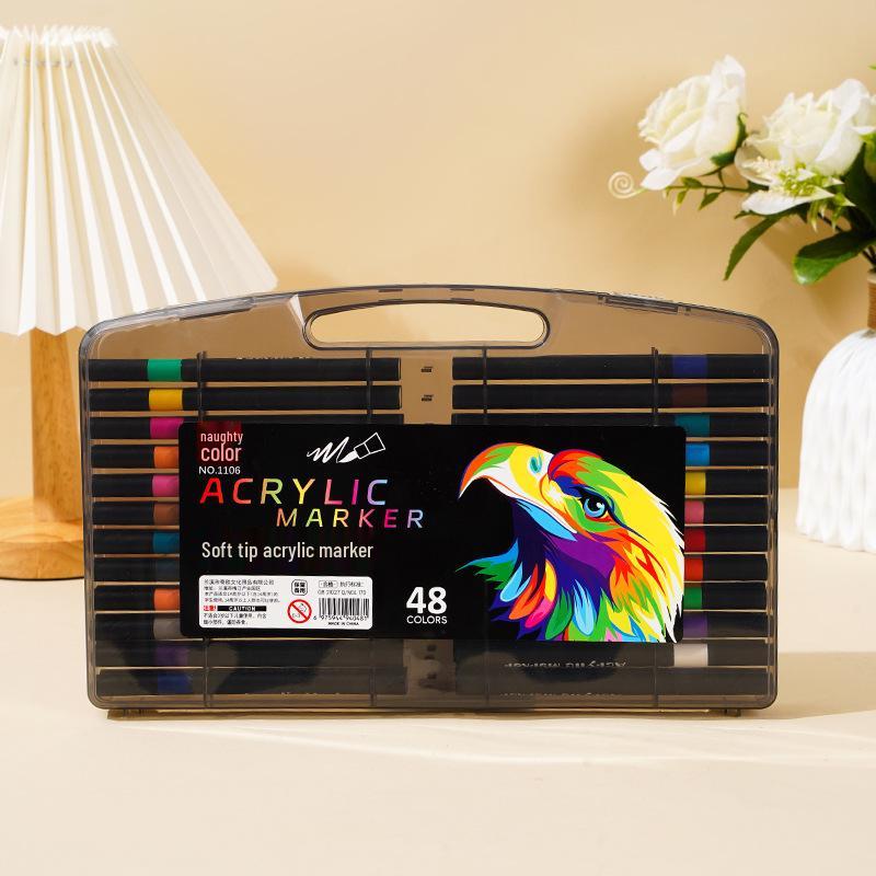 Little Black Box Soft Tip Acrylic Marker for Kids - Opaque, Overlappable, Watercolor Pen for DIY Art