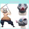 Stunning Demon Slayer Kimetsu No Yaiba Hashibira Inosuke Latex Mask For Cosplay Events