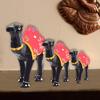 Black Handcrafted Paper Mache Camels Showpiece for Beautiful Home Décor Gifts (12x10x 8CM)- Set of 3