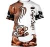 Mode Barista T-Shirt Herren 3D Kaffee Werkzeuge Aufdruck Kurzarm Oberteile Mode Sommer Hop Pop Locker T-Shirts Arbeitskleidung Oberteile