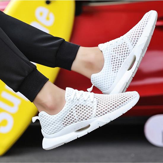 Pánské boty s dutými prodyšnými otvory, Běžecké boty, Síťované boty, Letní lehké ležérní sportovní boty, Běžecké boty