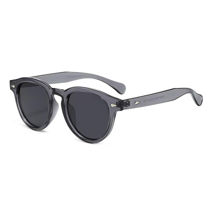 European and American new round frame rice nails light luxury simple fashion personalized street shooting men's and women's outdoor sunscreen versa