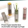 Magnetic Needle Storage Cylinder Clear Press Operated Container for Sewing Accessory