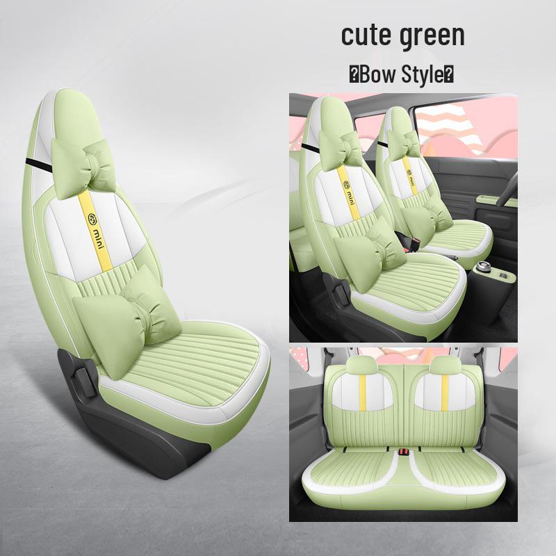 Panda Mini Universal Leather Car Seat Cushion - New Model, All-Season