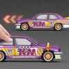 Simulation 1:24 BMW M3 Alloy Sports Car Model with Sound and Light Pull-back Metal Miniature Voiture Collection Toy Vehicle Gift