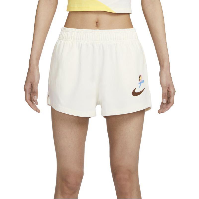 Nike Sportswear Women's Logo Print Elastic Shorts 'Sail White' FJ7716-133