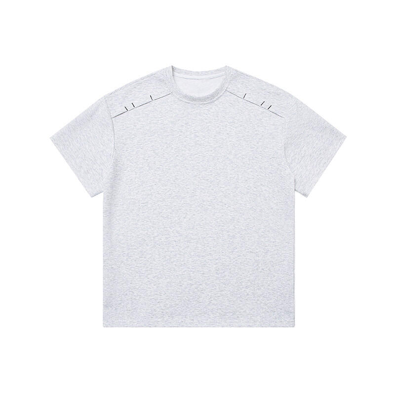 

2026 Summer Men Heavyweight Tshirts Men Short Sleeve T Shirt for Men Trendy Streetwear Fashion Casual Loose Hip Hop Tops Tees L сірий білий колір
