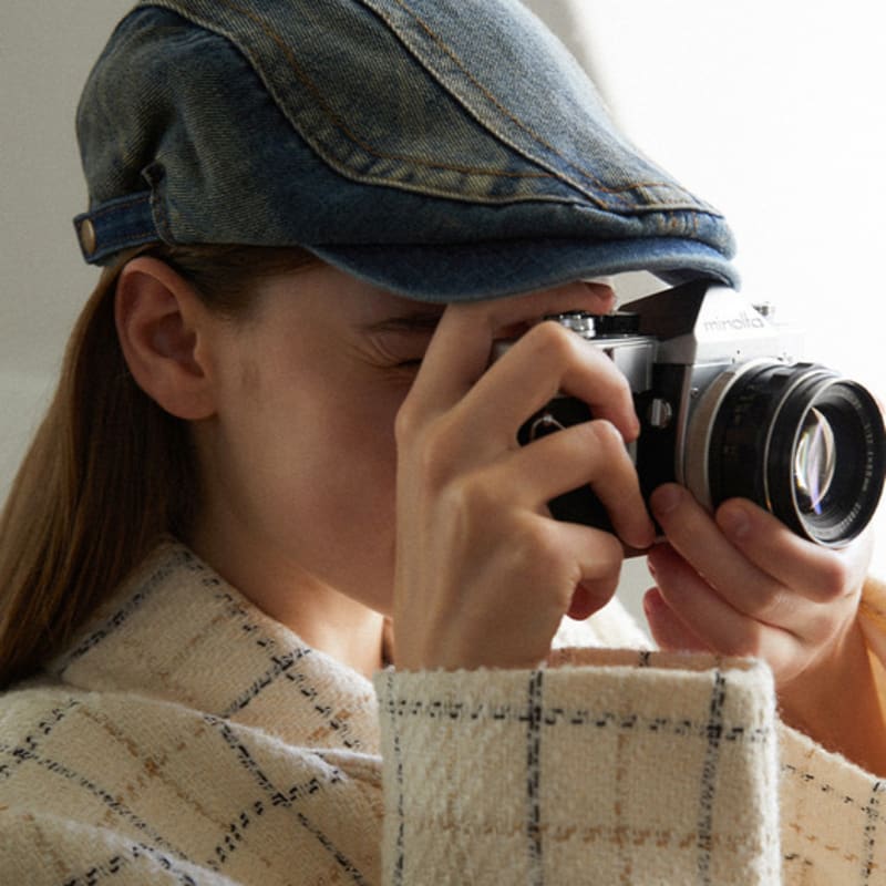 TATIANA Mark Denim Hunting Cap HT8159 2 Colors