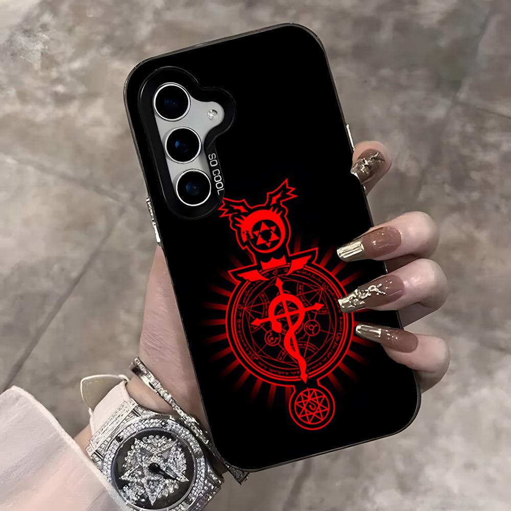 

Fullmetal Alchemist Janpan Anime Phone Case For Samsung S25 Ultra S23 S22 S21 S20 Ultra Plus S24 Fe A54 A55 Color Silver Cover Samsung S24 Plus