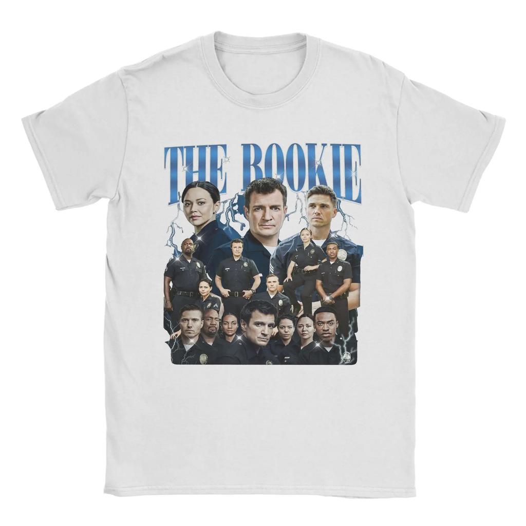 The Rookie TV-Serie T-Shirt für Herren Vintage Baumwolle T-Shirt Rundhalsausschnitt Kurzarm T-Shirt Sommer Oberteile