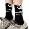 2024 Autumn/Winter Flocked Sheep Cotton Socks - Japanese Academy Style Mid-Calf Cartoon Student Socks for Women