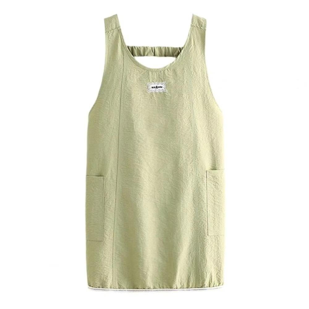 Sleeveless Water-Resistant Apron Water-Resistant Lightweight Breathable Apron Breathable Cotton-Linen Material