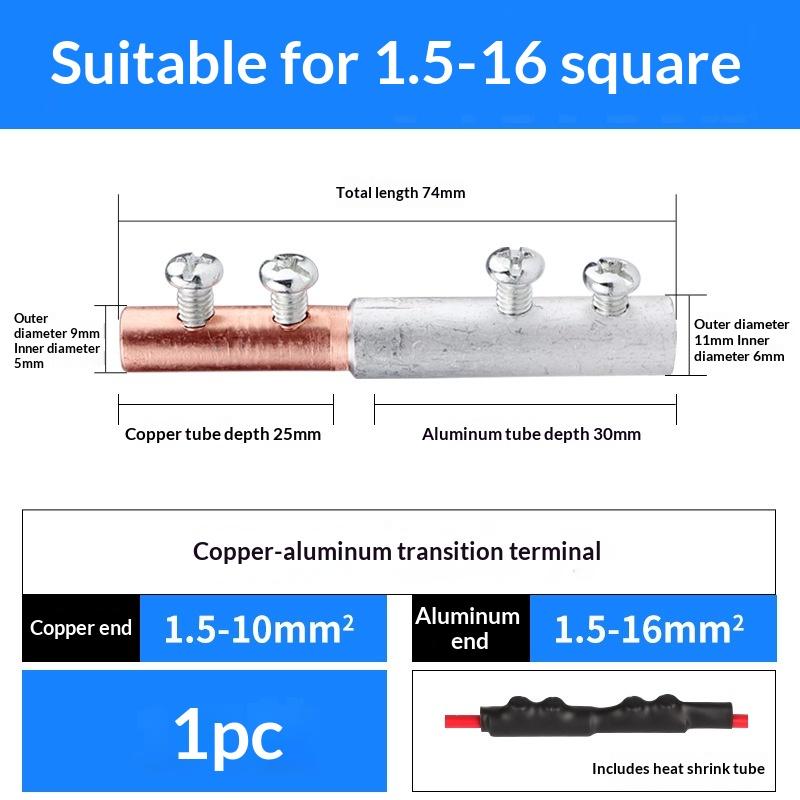 1/3Pcs Gtl Quick Cable Connector Copper Wire Butt Terminal Splice Copper Al Cable Wire Tubular Screw Bolt Connection Sleeve Join