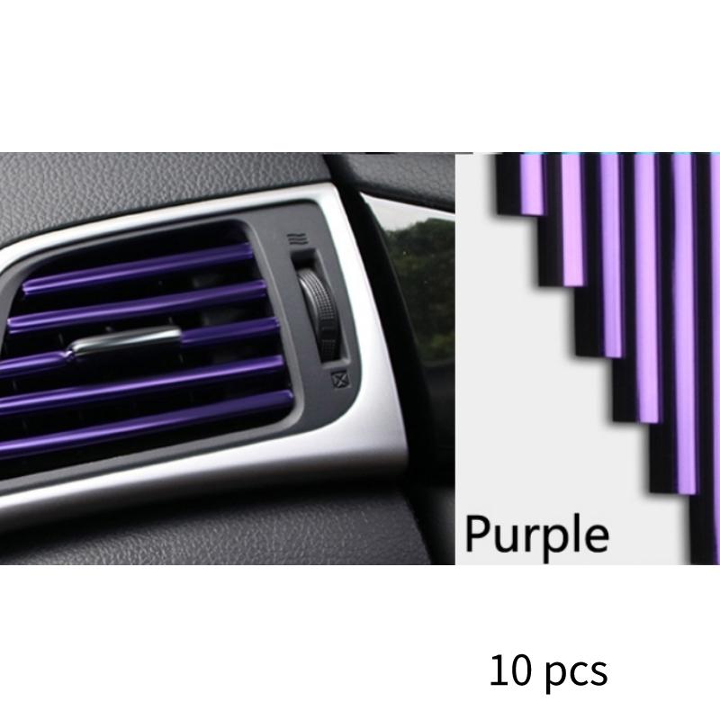 20 Bandes D'aération Voiture PVC - Garniture Sortie Air Clim - Décor Rouge Et Bleu - Protège Et Embellit Les Grilles