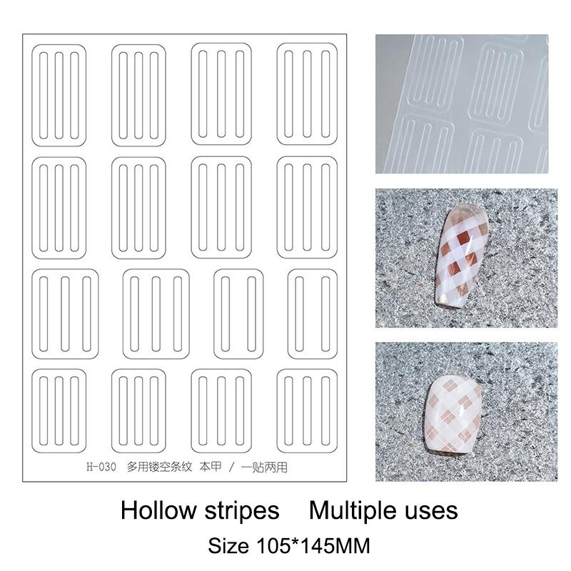Flocon de neige creux transparent Feux d'artifice Cheval Autocollants pour ongles Pochoir aérographe Année du Cheval Série Nouvel An Décoration Autocollant pour ongles