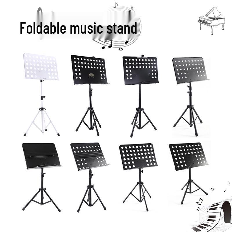 Adjustable Portable Folding Music Stand for Guitar, Violin, Guzheng, and Erhu Sheet Music