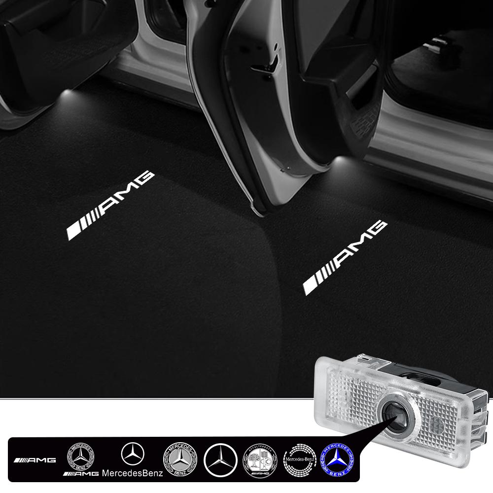 2PC Car Door Welcome Light Auto Emblem Projector Lamp For Mercedes Benz AMG E-class Couple-C207 Cabriolet-A207 ClS-C218 ClA-C117