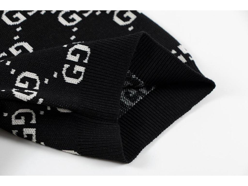 Unisex Trendig Sommar G-bokstav Jacquardstickad Pikétröja med Krage och Korta Ärmar