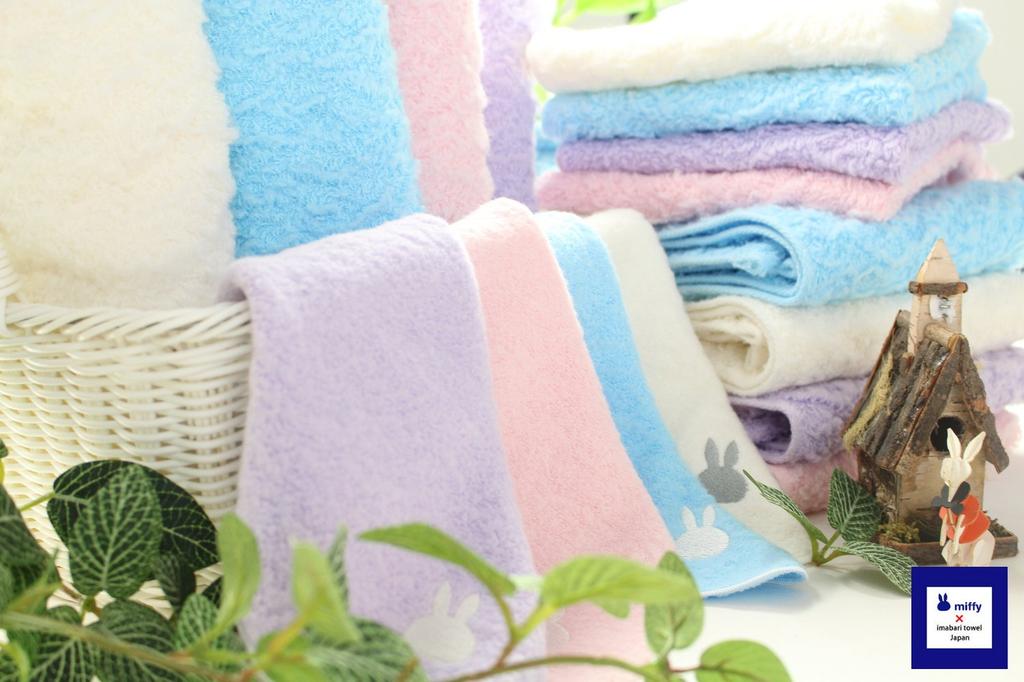 Maruei Towel Imabari Towel Face Cool Pink Towel, Miffy, Fluffy,