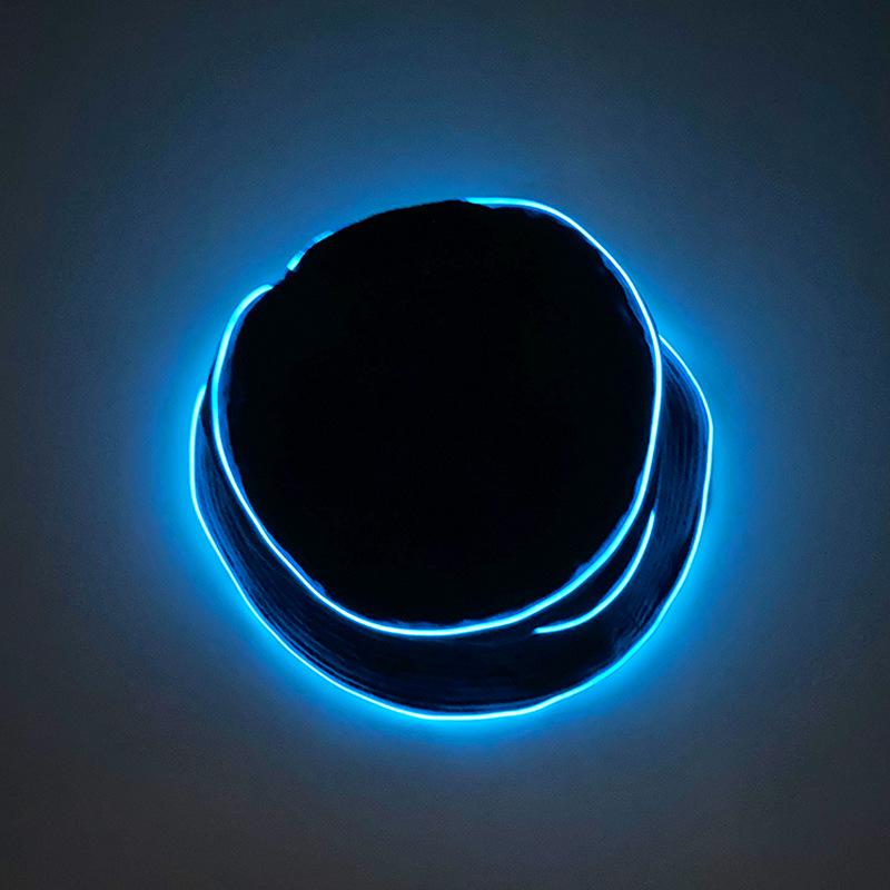 Unisex LED Világítós Hímzett Bucket Kalap Logóval és Egyszínű Lapos Tetővel