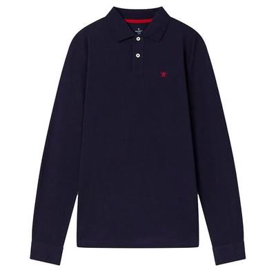 Hackett Slim Fit Logo Long Sleeve Polo
